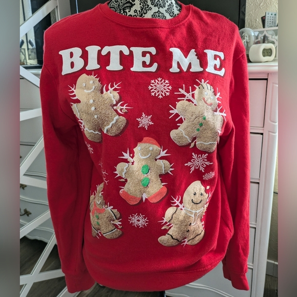 Holiday Gingerbread Man Pullover/Sweater Sweatshirt - Picture 7 of 14